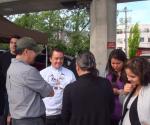 Chief Atleo speaking with Howard E. Grant, Susan Point and Rhea Guerin - 2