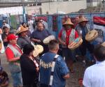 Chief Atleo joining the drum circle - 1 